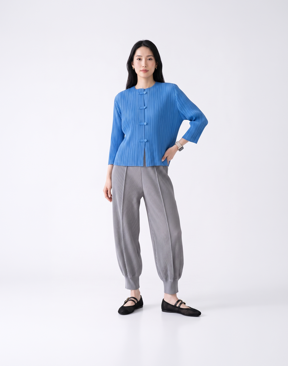 Wrinkle-Free, Cooling & Breathable Jade Pleated Jacket