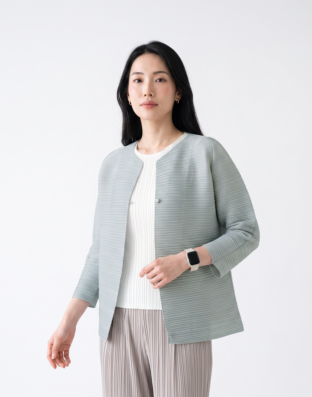 Wrinkle-Free & Cooling Pleated Free Size Harper Jacket