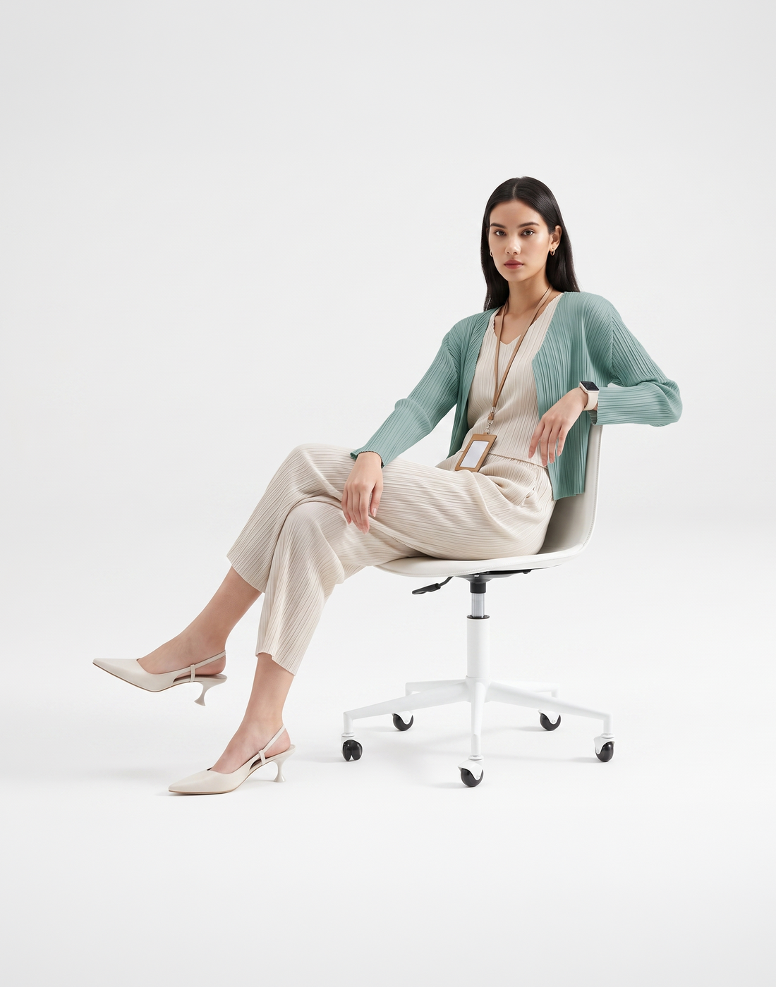 Wrinkle-Free, Cooling & Breathable Free Size Luxe Pleated Cardigan