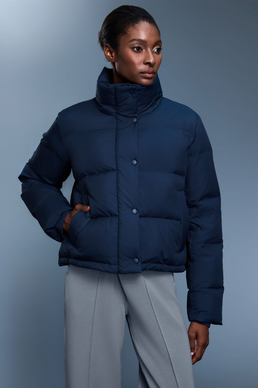 Waterproof, Windproof & Sun Protection Motion Puffer Jacket With Removable Hood - For Cold Climate