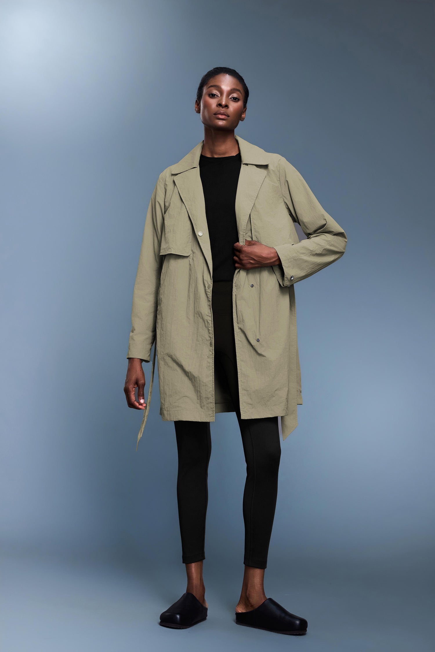 Waterproof, UV Protection, Windproof Skyline Trench Coat With Hidden Pockets
