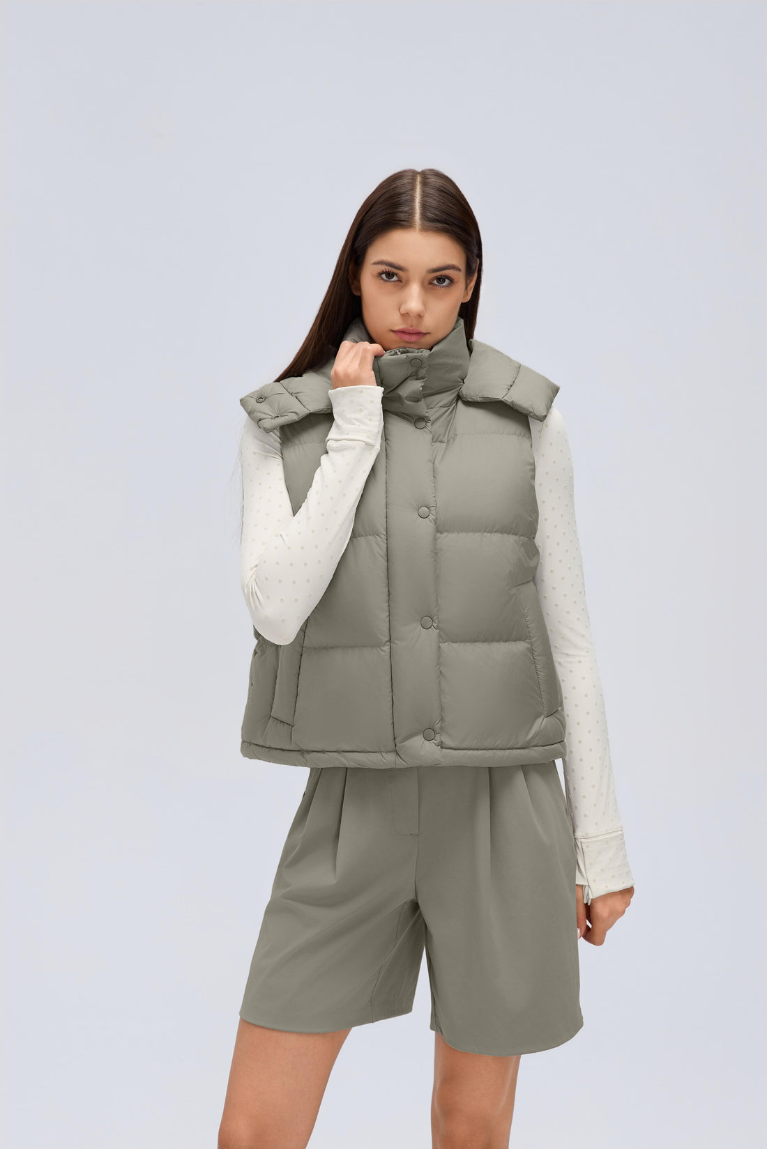 Waterproof, Windproof & Theft-Proof Cloudpuff Vest With Removable Hood