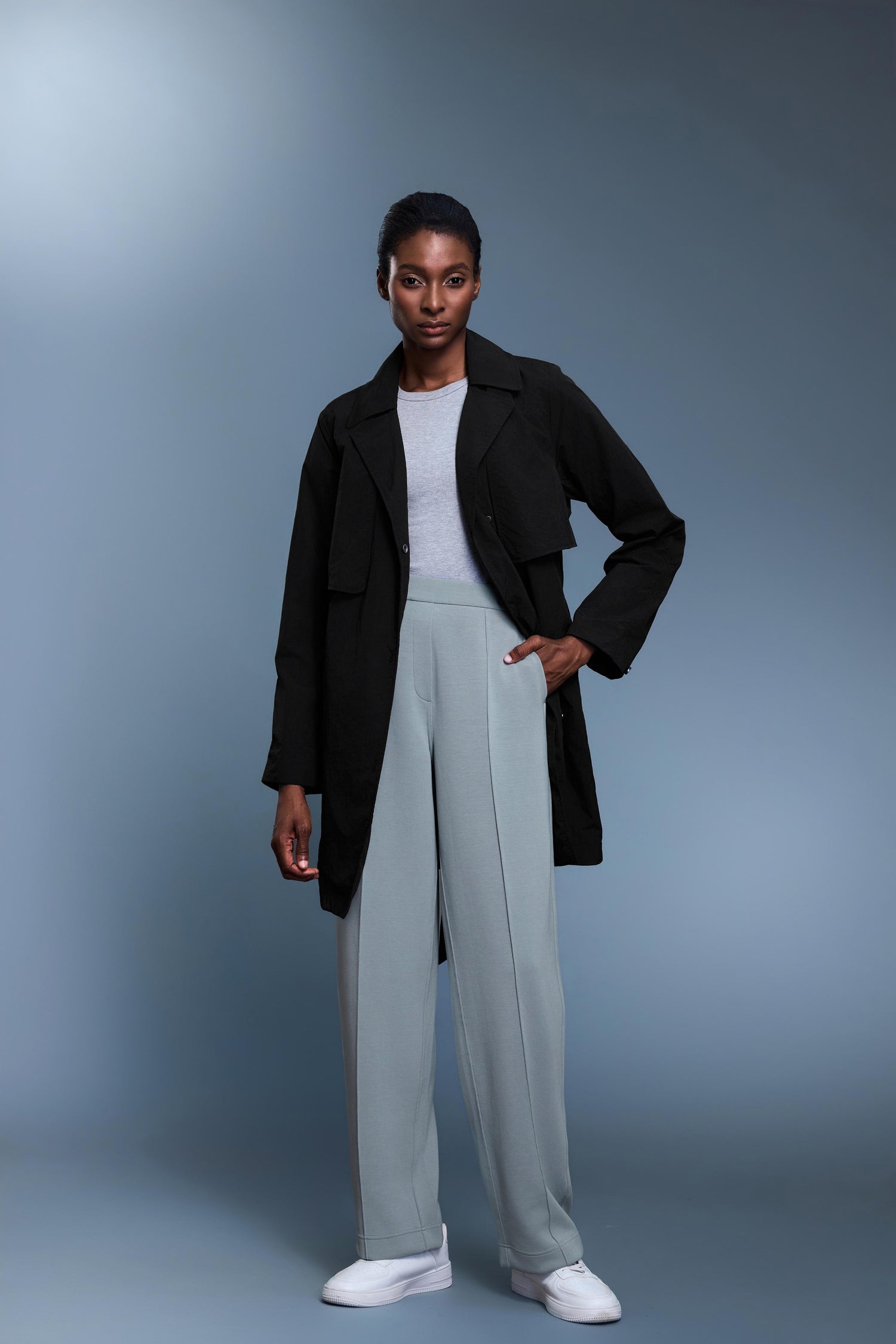 Waterproof, UV Protection, Windproof Skyline Trench Coat With Hidden Pockets