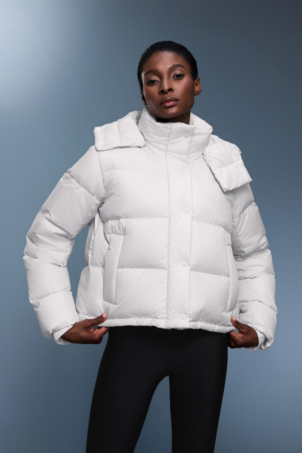 Waterproof, Windproof & Sun Protection Motion Puffer Jacket With Removable Hood - For Cold Climate