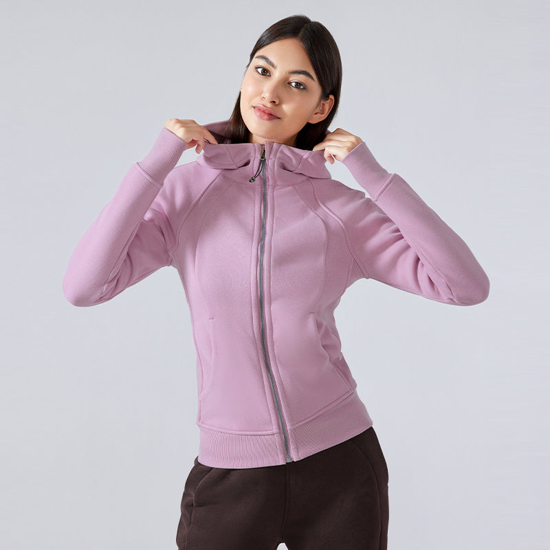 Buttery Soft Thermal Heat Shield Jacket With Neck Warmer & Hood For Petites - For Cold Climates