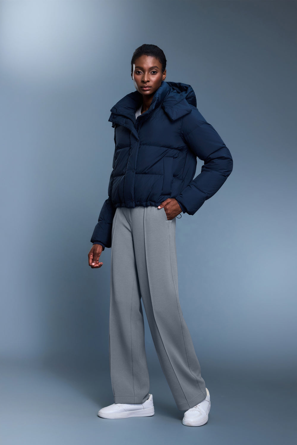 Waterproof, Windproof & Sun Protection Motion Puffer Jacket With Removable Hood - For Cold Climate