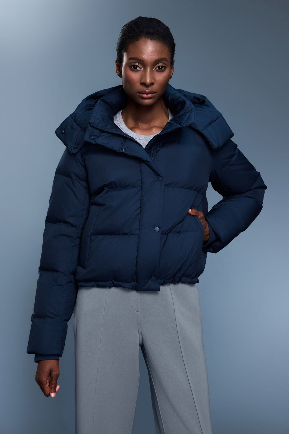 Waterproof, Windproof & Sun Protection Motion Puffer Jacket With Removable Hood - For Cold Climate