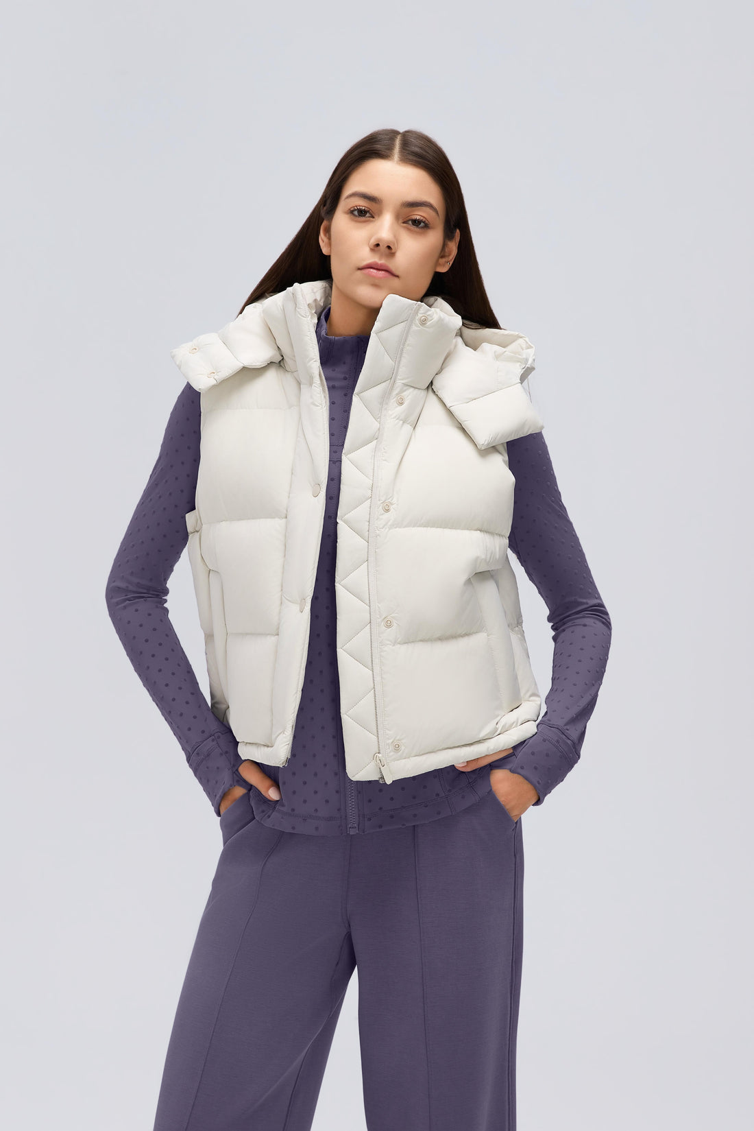 Waterproof, Windproof & Theft-Proof Cloudpuff Vest With Removable Hood
