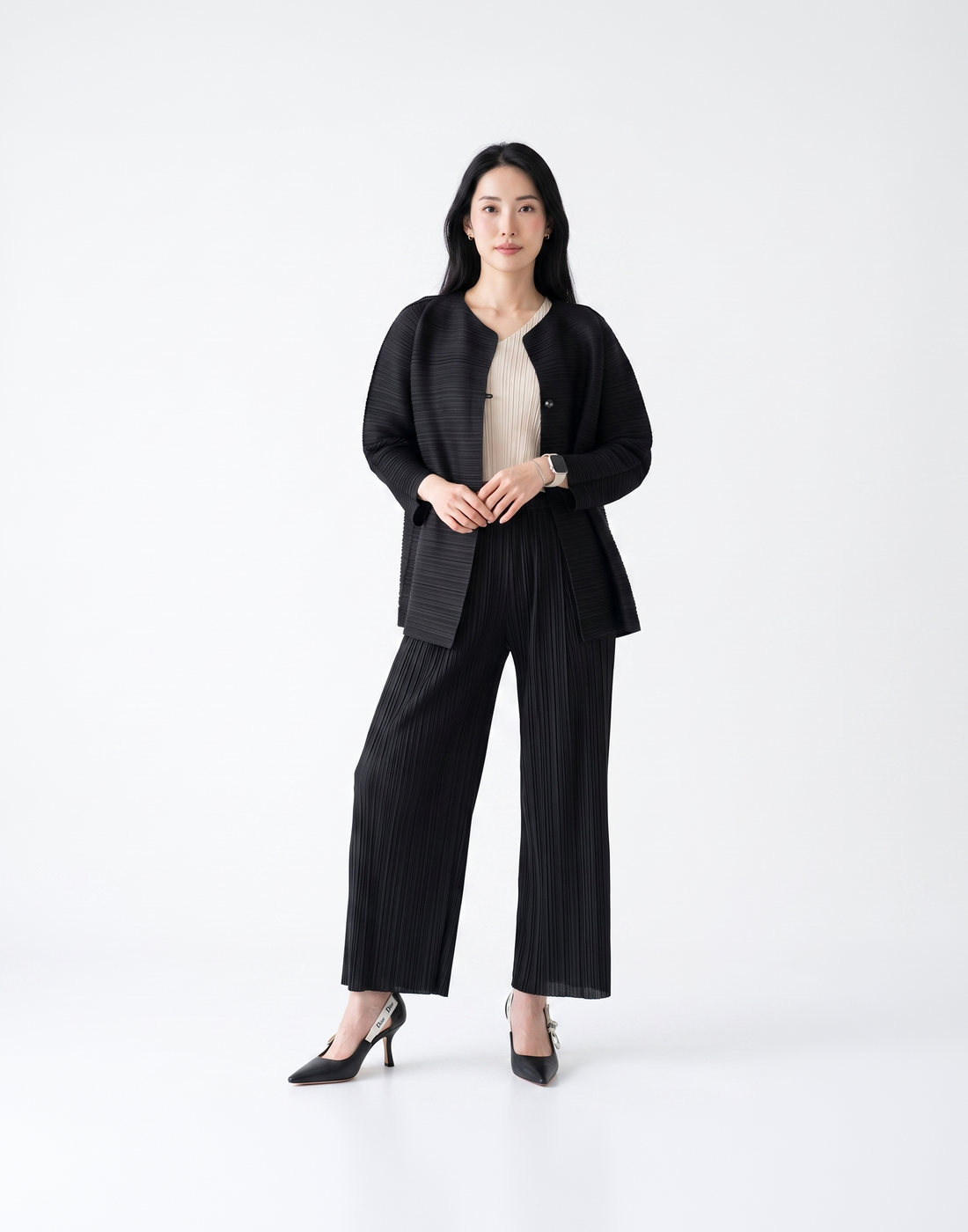 Wrinkle-Free & Cooling Pleated Free Size Harper Jacket