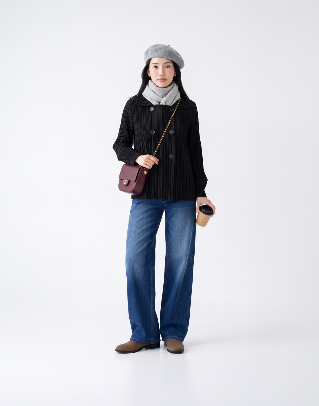 Wrinkle-Free, Cooling & Breathable Free Size Pleated Amara Jacket