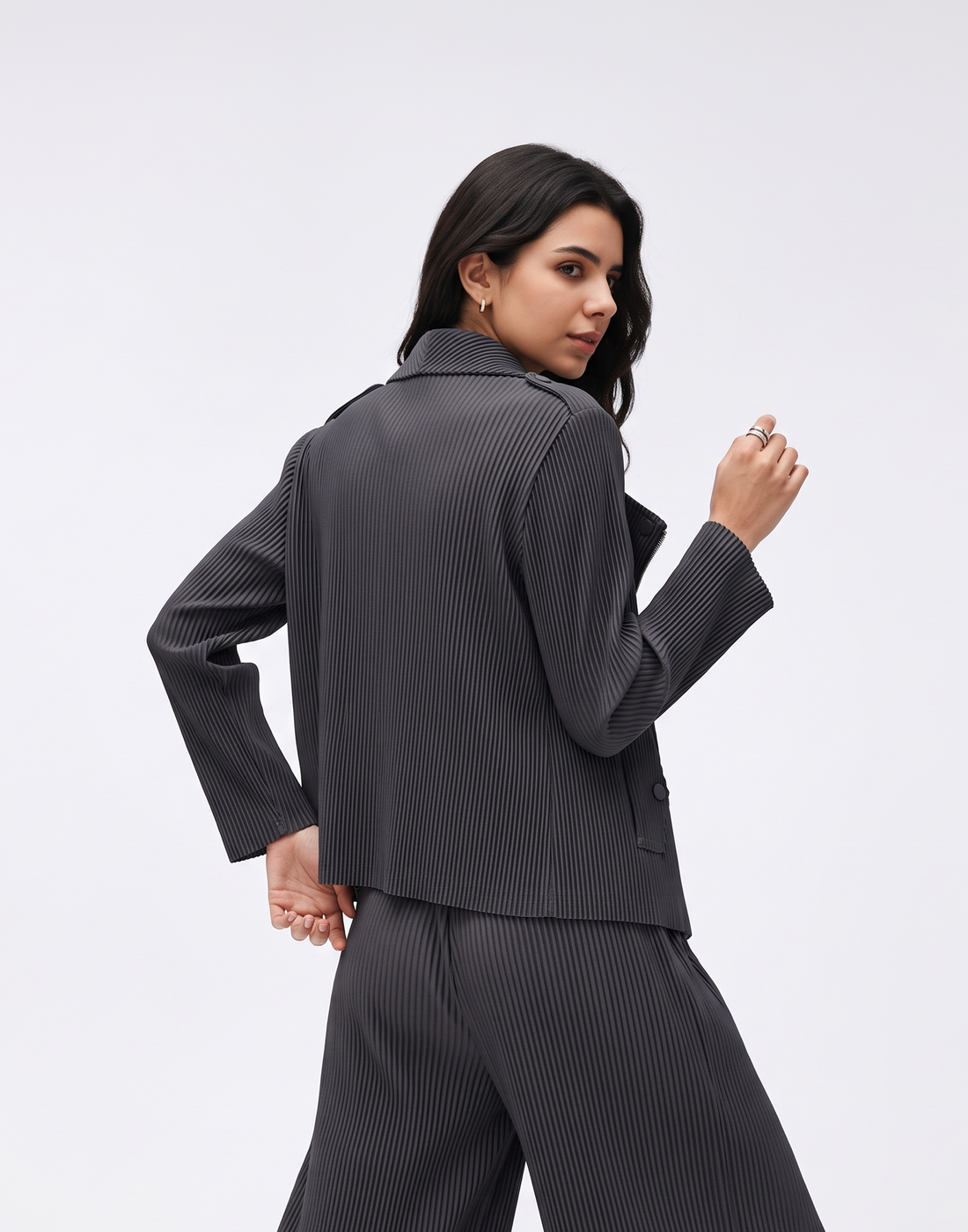 Wrinkle-Free, Breathable & Stretchy Free Size Biker Jacket With Pockets