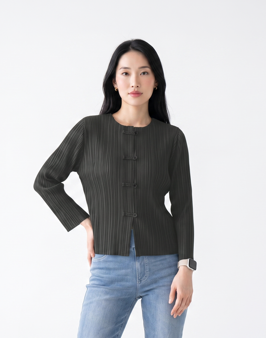 Wrinkle-Free, Cooling & Breathable Jade Pleated Jacket