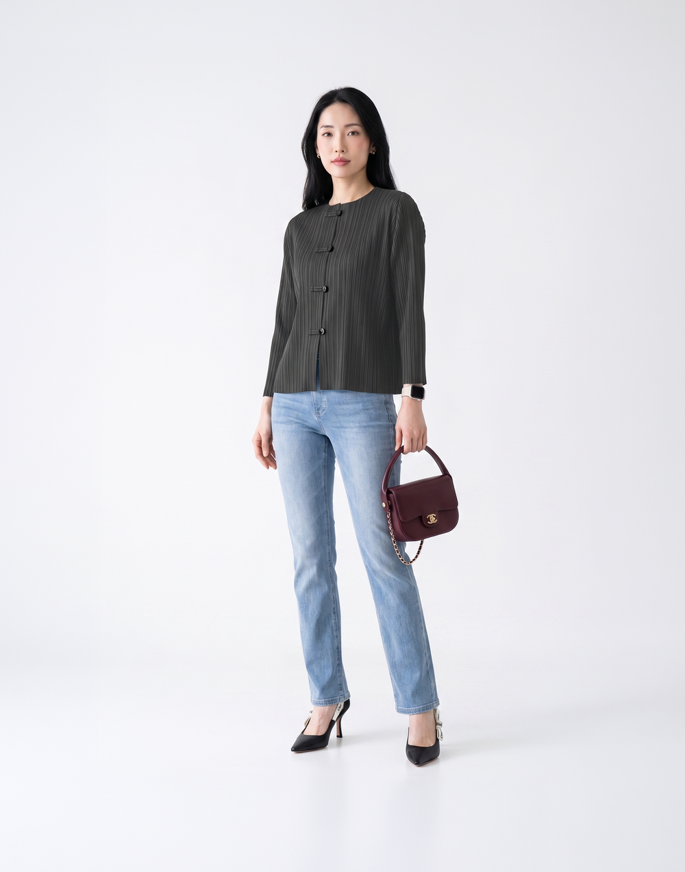 Wrinkle-Free, Cooling & Breathable Jade Pleated Jacket