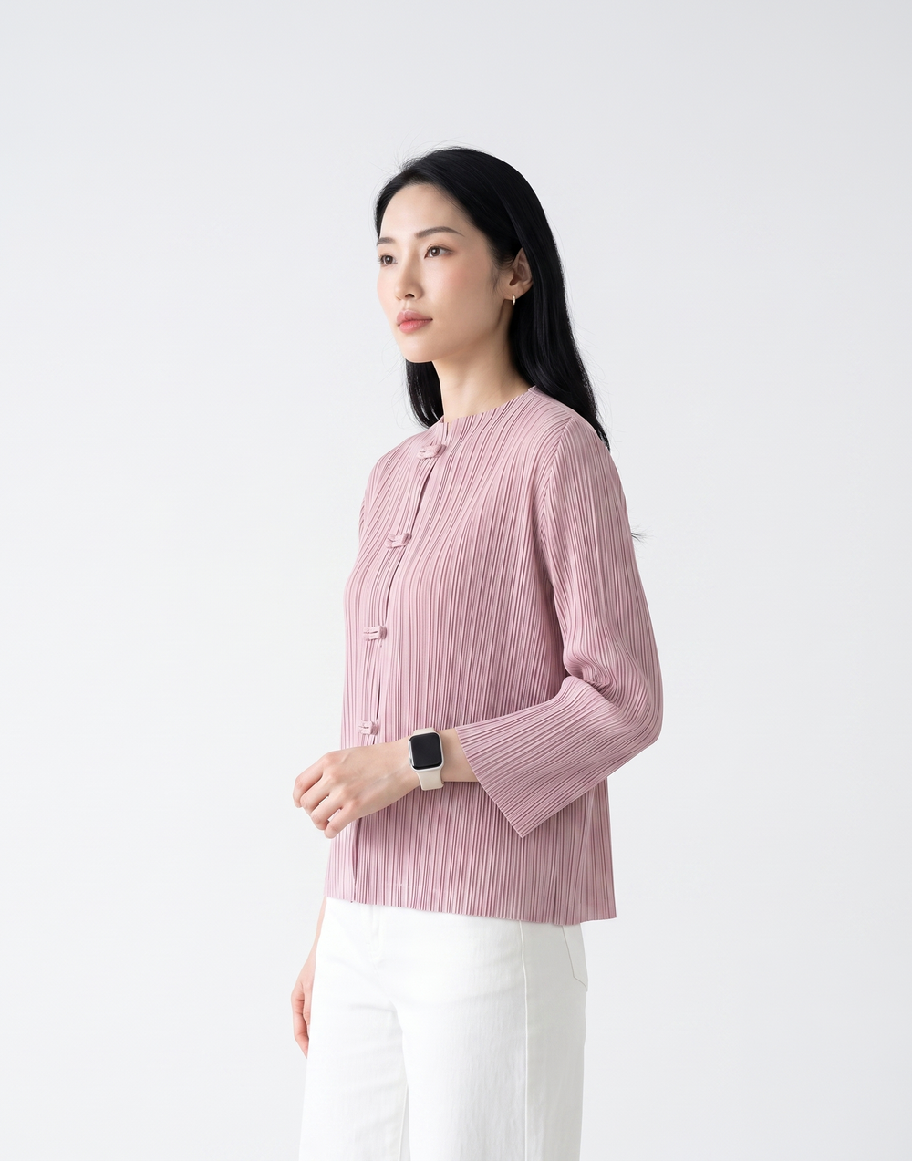 Wrinkle-Free, Cooling & Breathable Jade Pleated Jacket