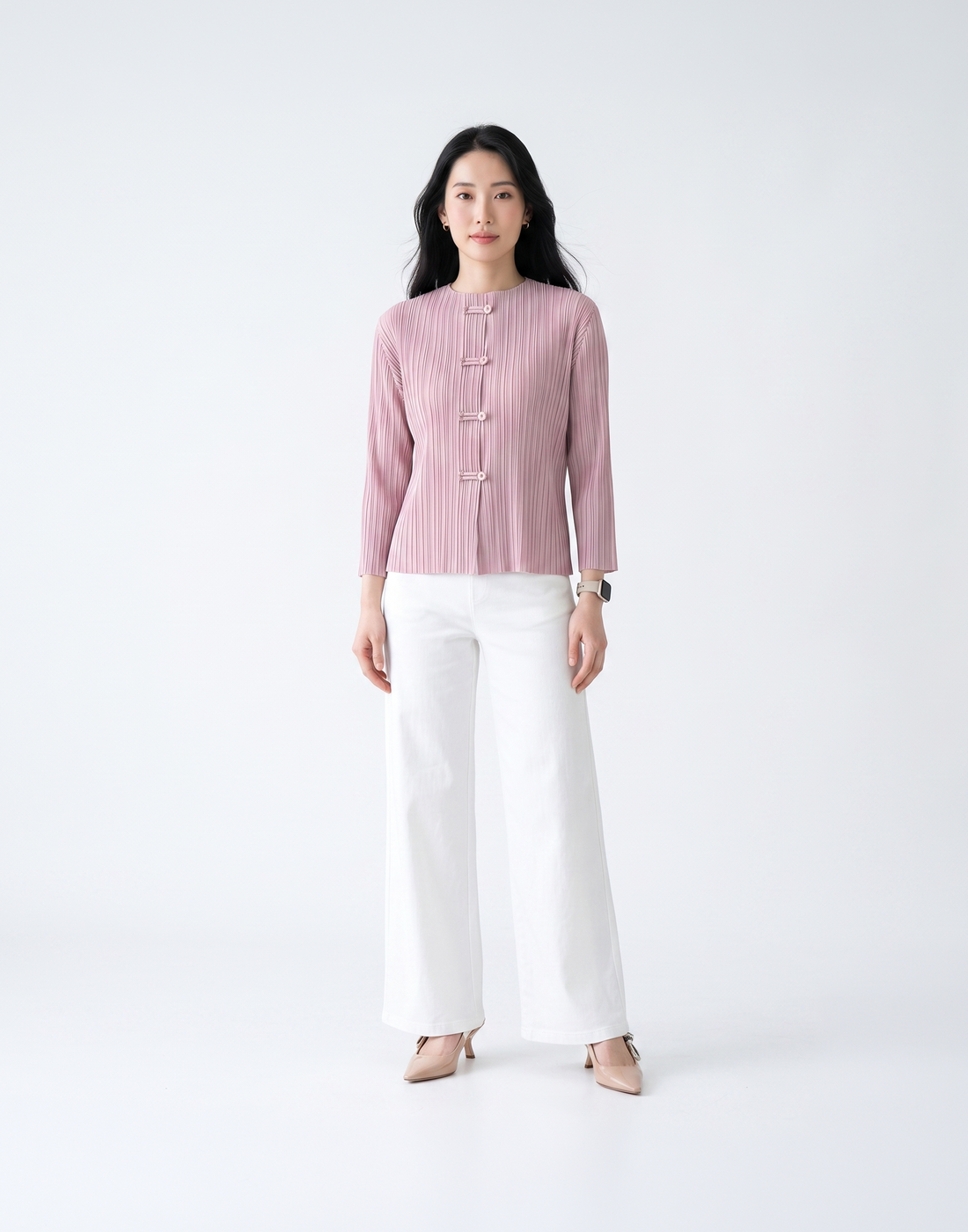 Wrinkle-Free, Cooling & Breathable Jade Pleated Jacket