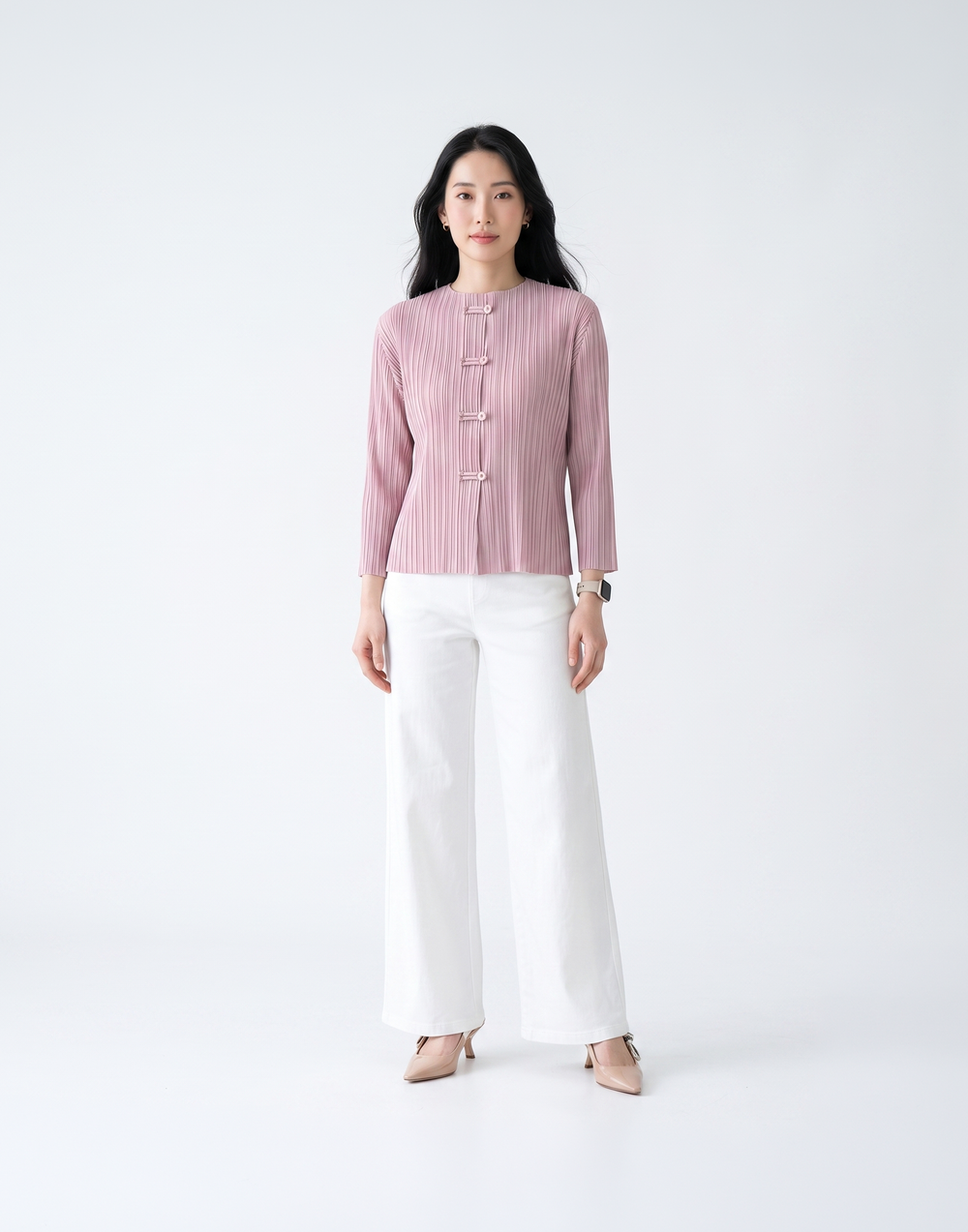 Wrinkle-Free, Cooling & Breathable Jade Pleated Jacket