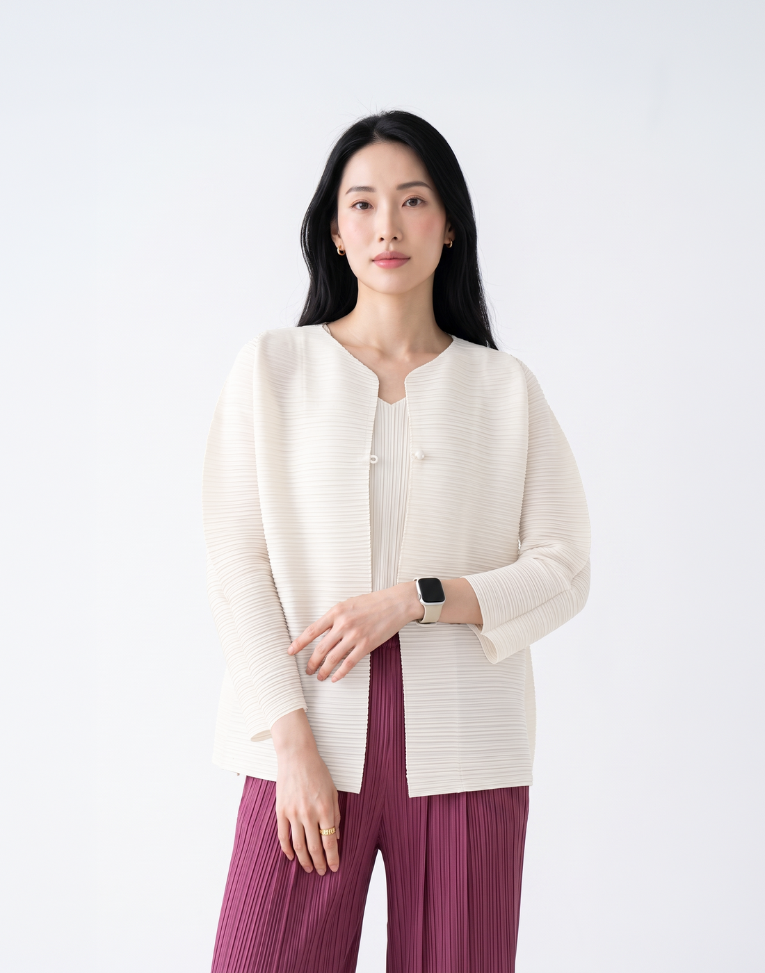 Wrinkle-Free & Cooling Pleated Free Size Harper Jacket