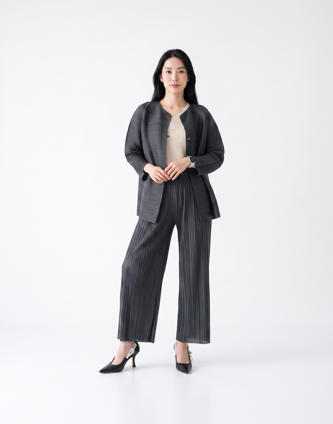 Wrinkle-Free & Cooling Pleated Free Size Harper Jacket