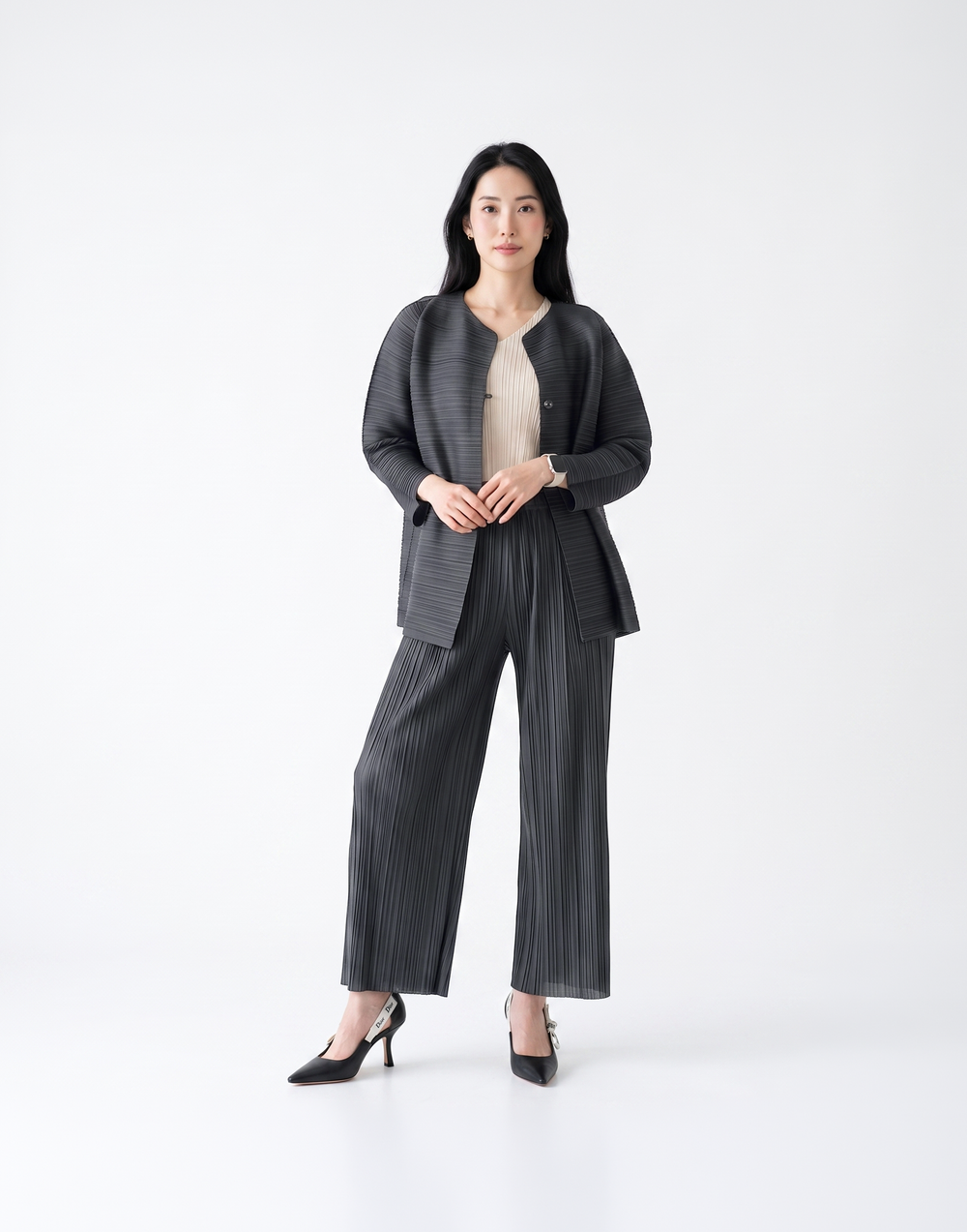 Wrinkle-Free & Cooling Pleated Free Size Harper Jacket