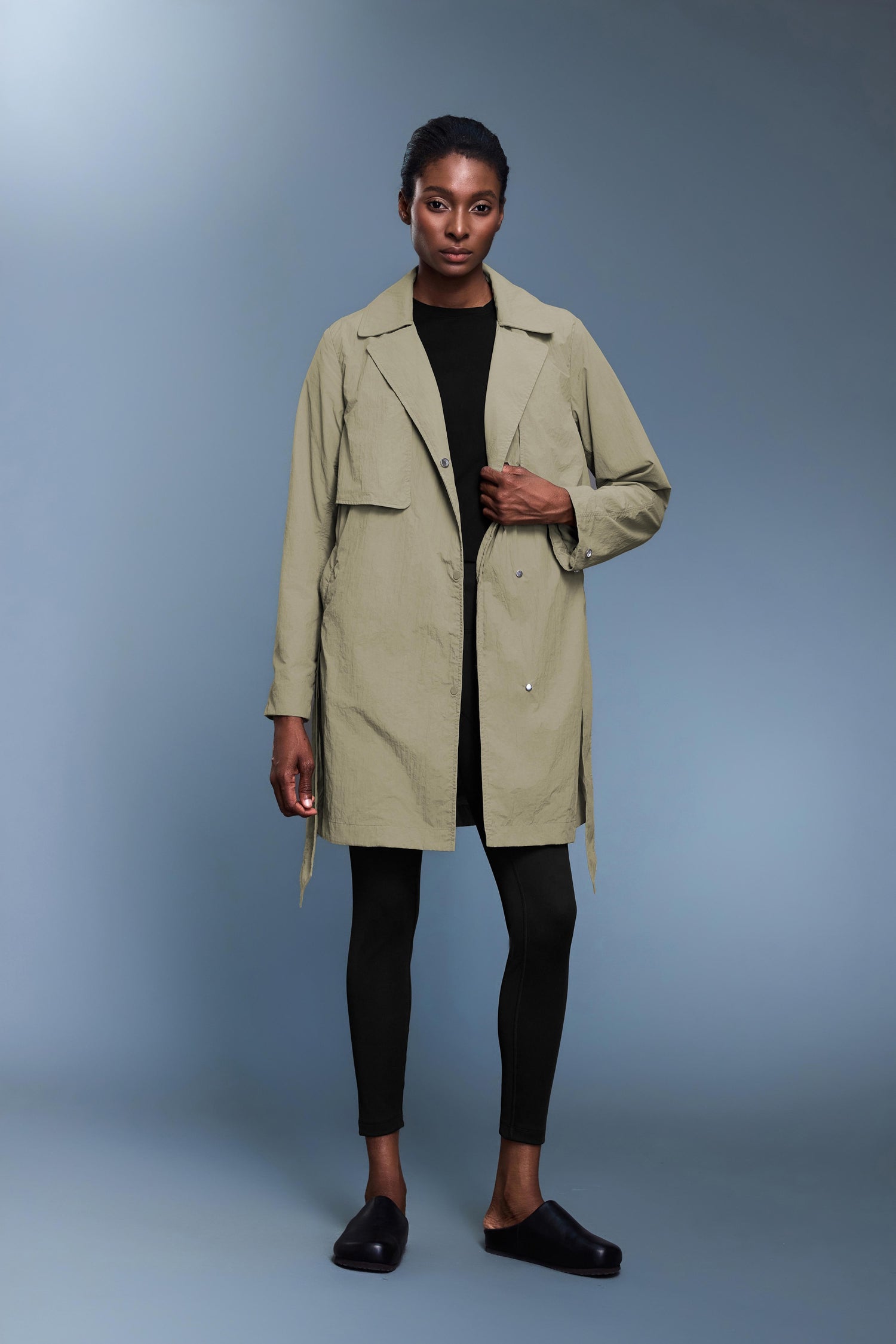 Waterproof, UV Protection, Windproof Skyline Trench Coat With Hidden Pockets