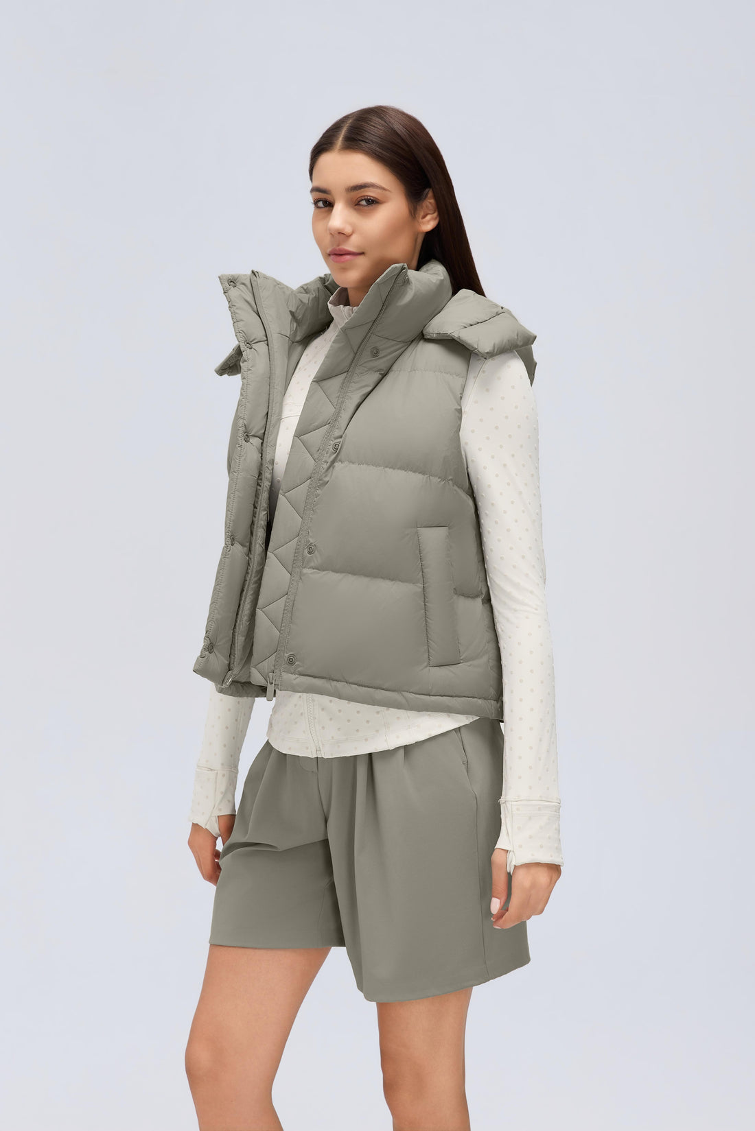 Waterproof, Windproof & Theft-Proof Cloudpuff Vest With Removable Hood