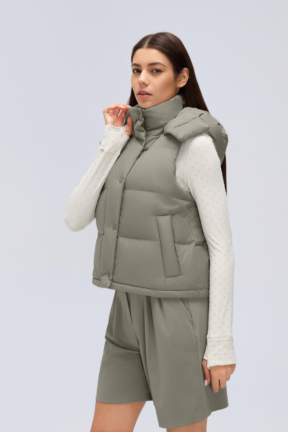 Waterproof, Windproof & Theft-Proof Cloudpuff Vest With Removable Hood