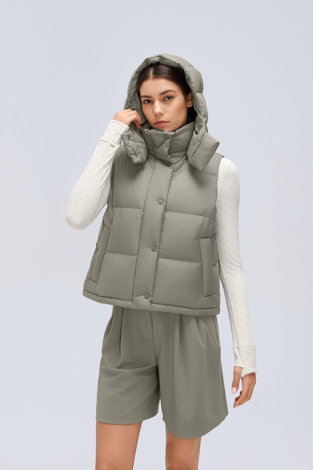 Waterproof, Windproof & Theft-Proof Cloudpuff Vest With Removable Hood