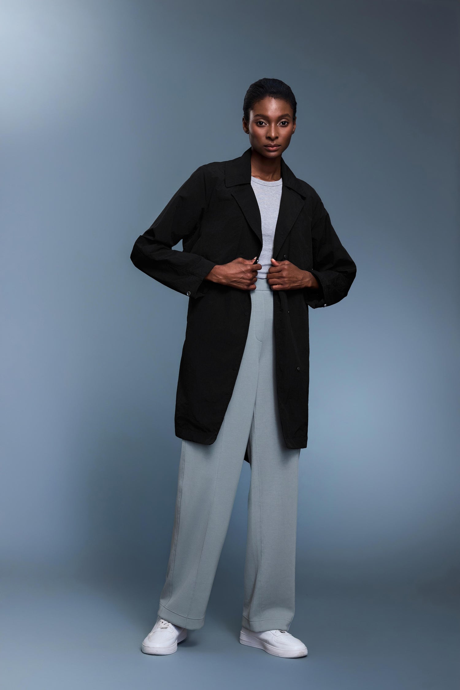 Waterproof, UV Protection, Windproof Skyline Trench Coat With Hidden Pockets