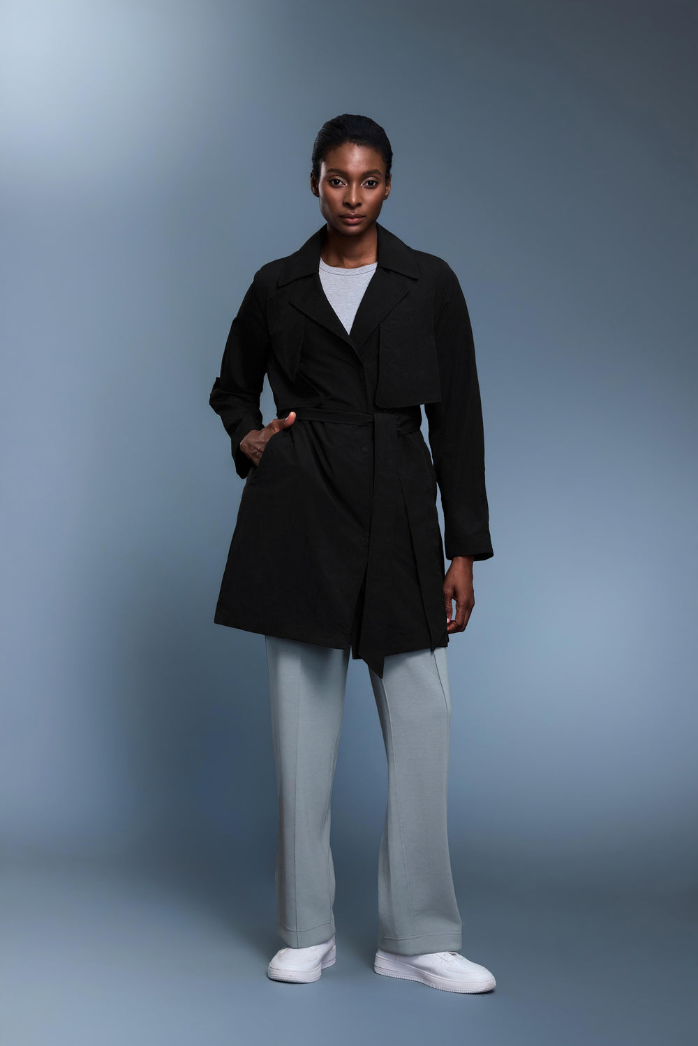 Waterproof, UV Protection, Windproof Skyline Trench Coat With Hidden Pockets - For Cold Climate