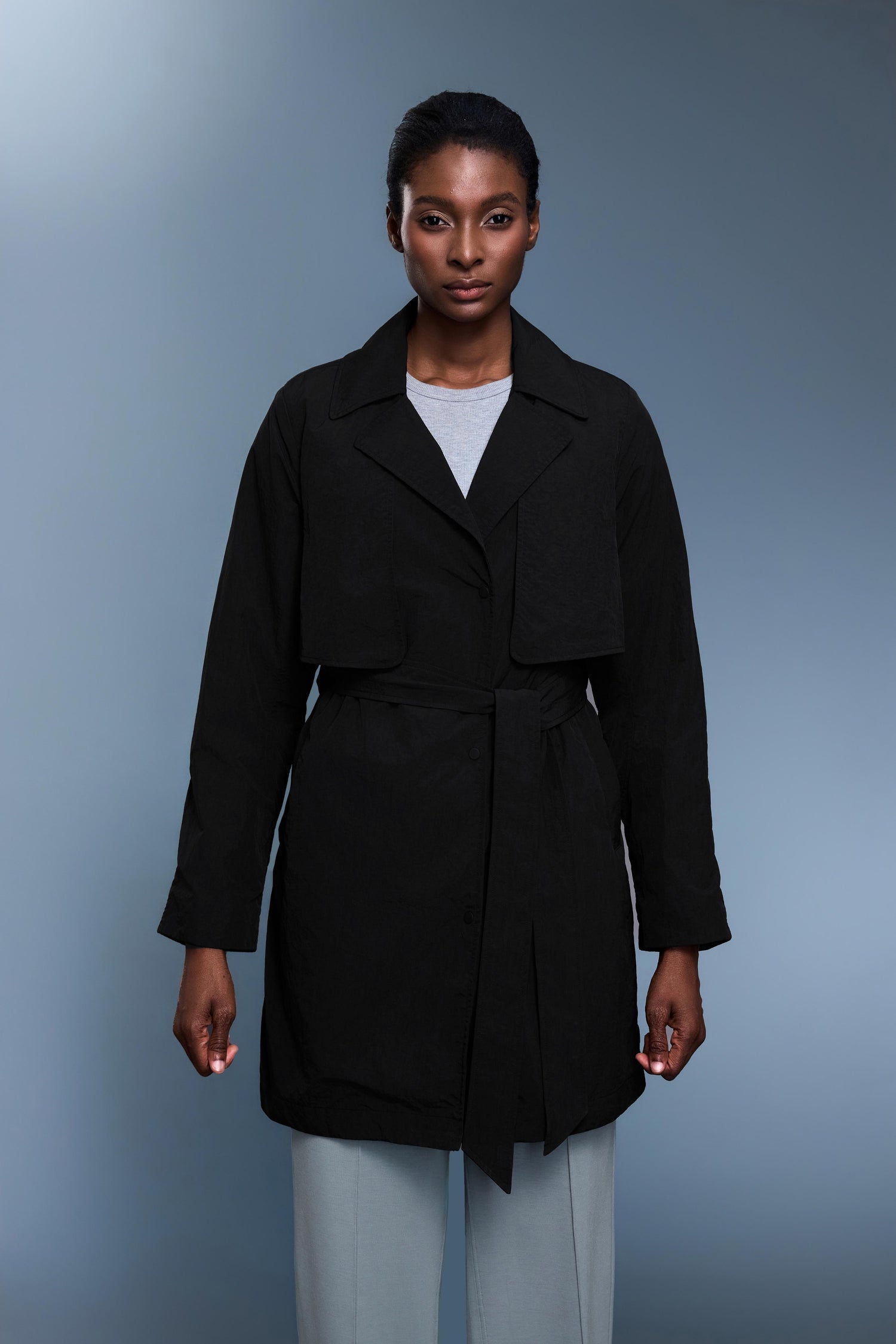 Waterproof, UV Protection, Windproof Skyline Trench Coat With Hidden Pockets