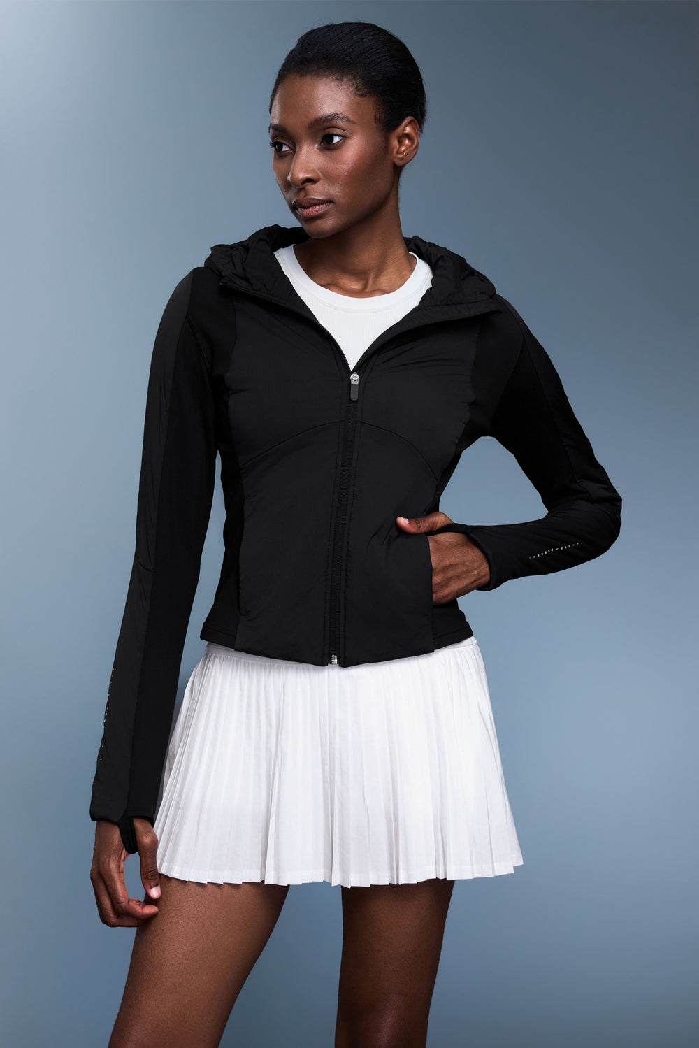 Windproof, Sun Protection & Windproof Alpha Puffer Sports Jacket With Hood - For Cold Climate