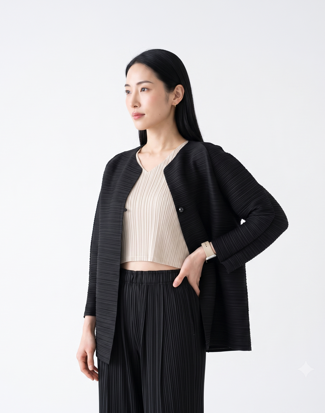 Wrinkle-Free & Cooling Pleated Free Size Harper Jacket