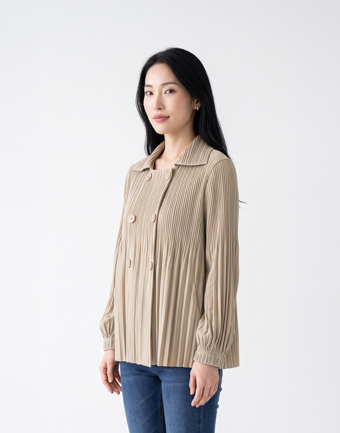 Wrinkle-Free, Cooling & Breathable Free Size Pleated Amara Jacket