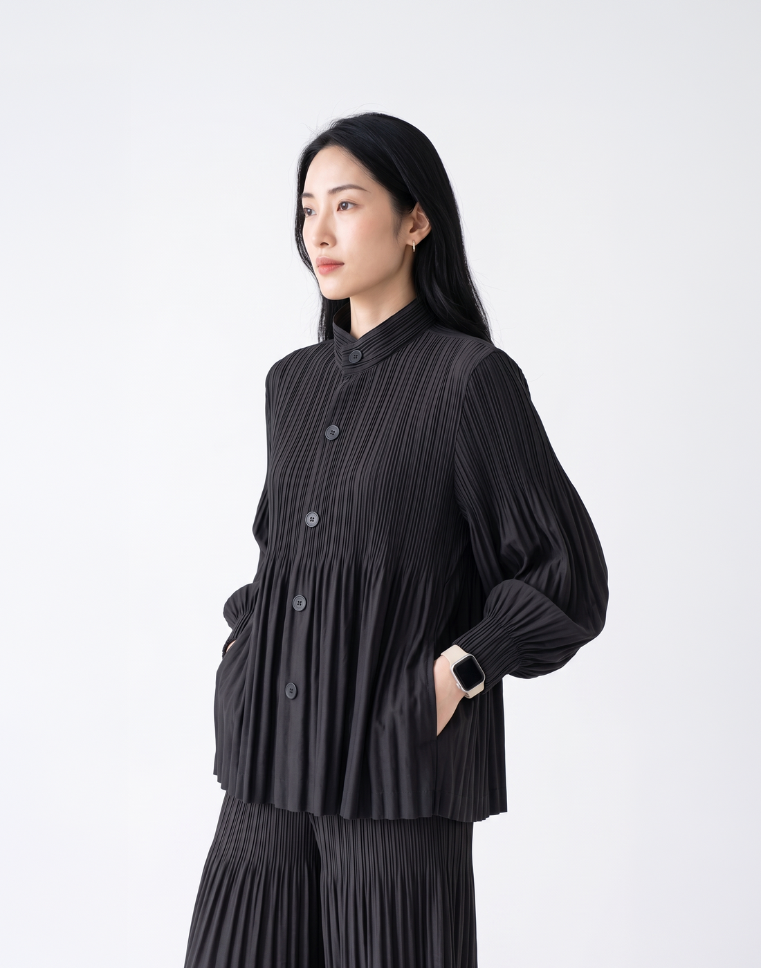 Wrinkle-Free, Cooling & Breathable Free Size Ripple Jacket With Pockets
