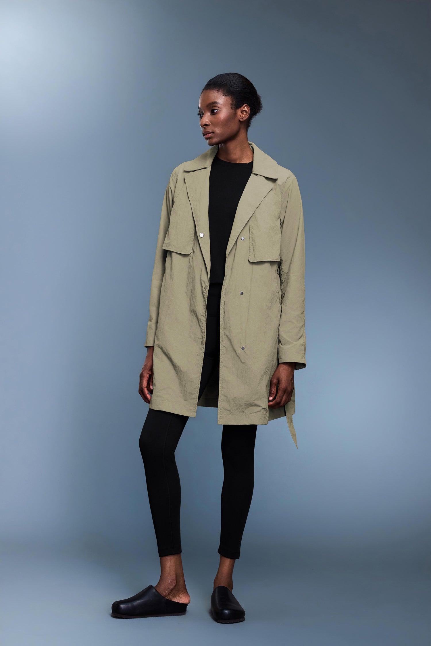 Waterproof, UV Protection, Windproof Skyline Trench Coat With Hidden Pockets