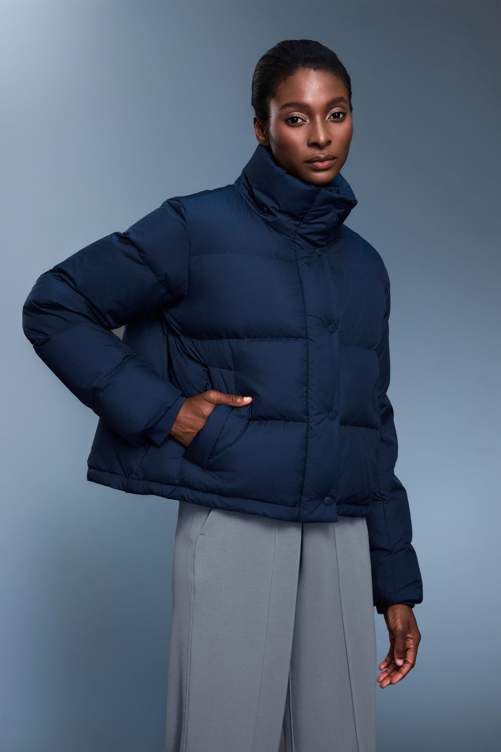 Waterproof, Windproof & Sun Protection Motion Puffer Jacket With Removable Hood - For Cold Climate