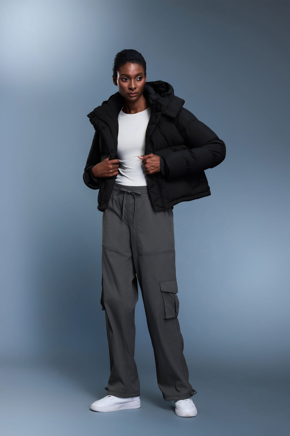 Waterproof, Windproof & Sun Protection Motion Puffer Jacket With Removable Hood - For Cold Climate