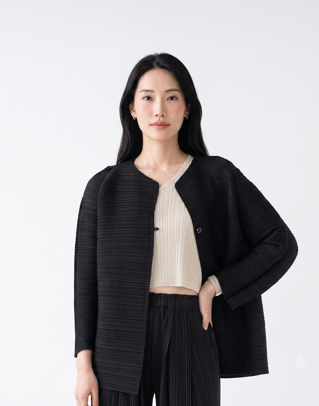 Wrinkle-Free & Cooling Pleated Free Size Harper Jacket