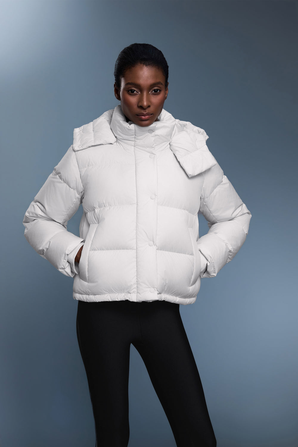 Waterproof, Windproof & Sun Protection Motion Puffer Jacket With Removable Hood - For Cold Climate