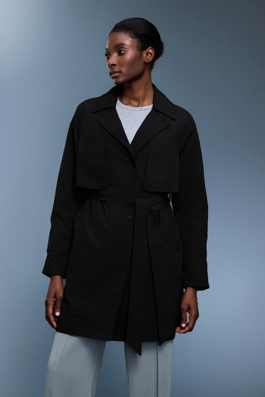 Waterproof, UV Protection, Windproof Skyline Trench Coat With Hidden Pockets