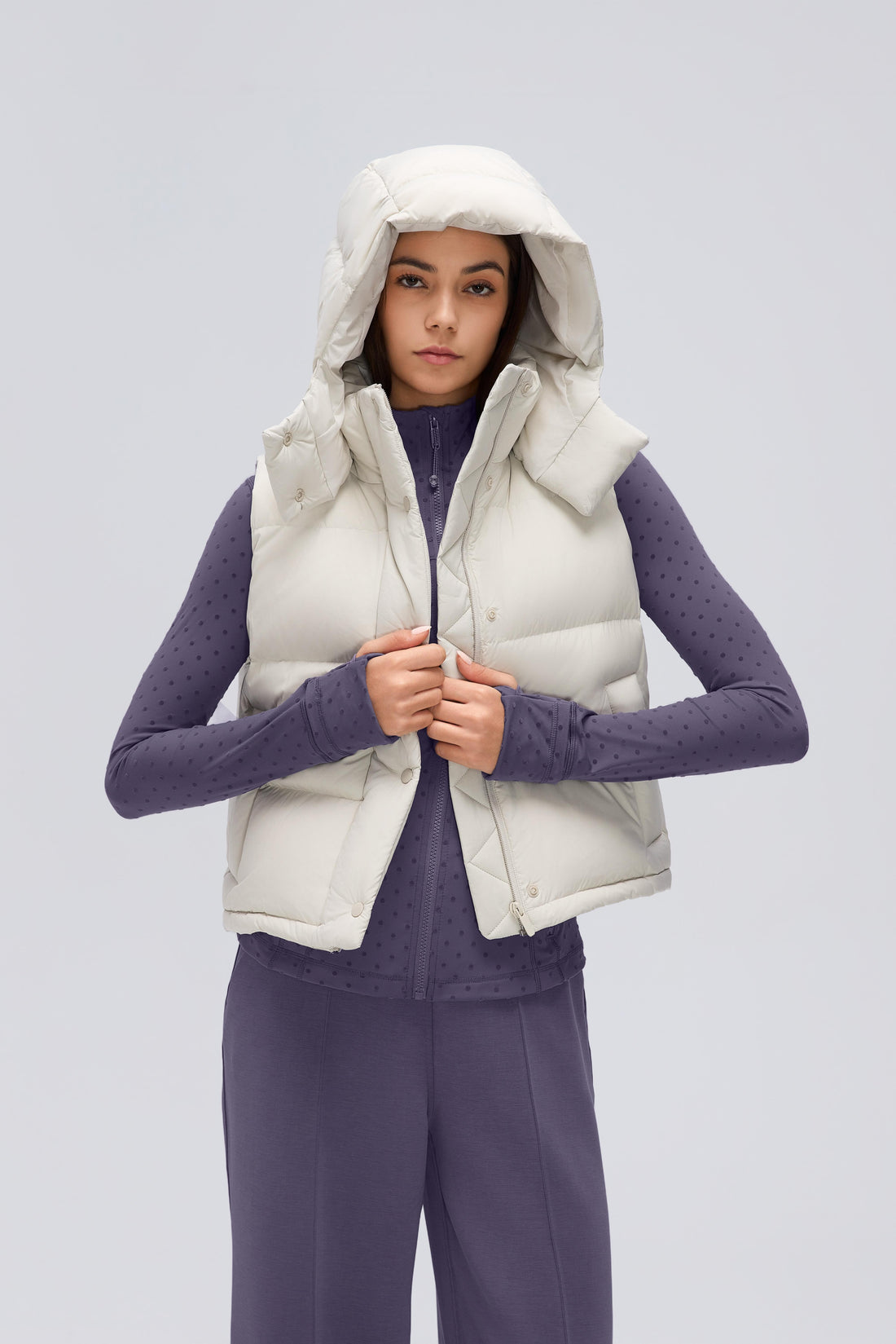 Waterproof, Windproof & Theft-Proof Cloudpuff Vest With Removable Hood