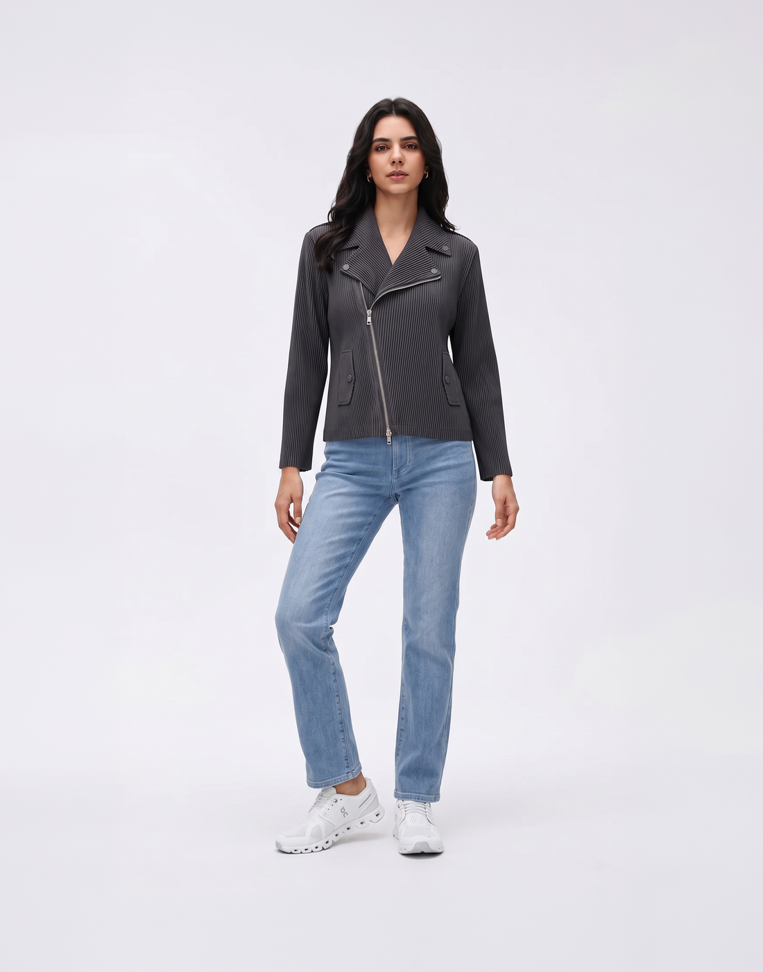 Wrinkle-Free, Breathable & Stretchy Free Size Biker Jacket With Pockets