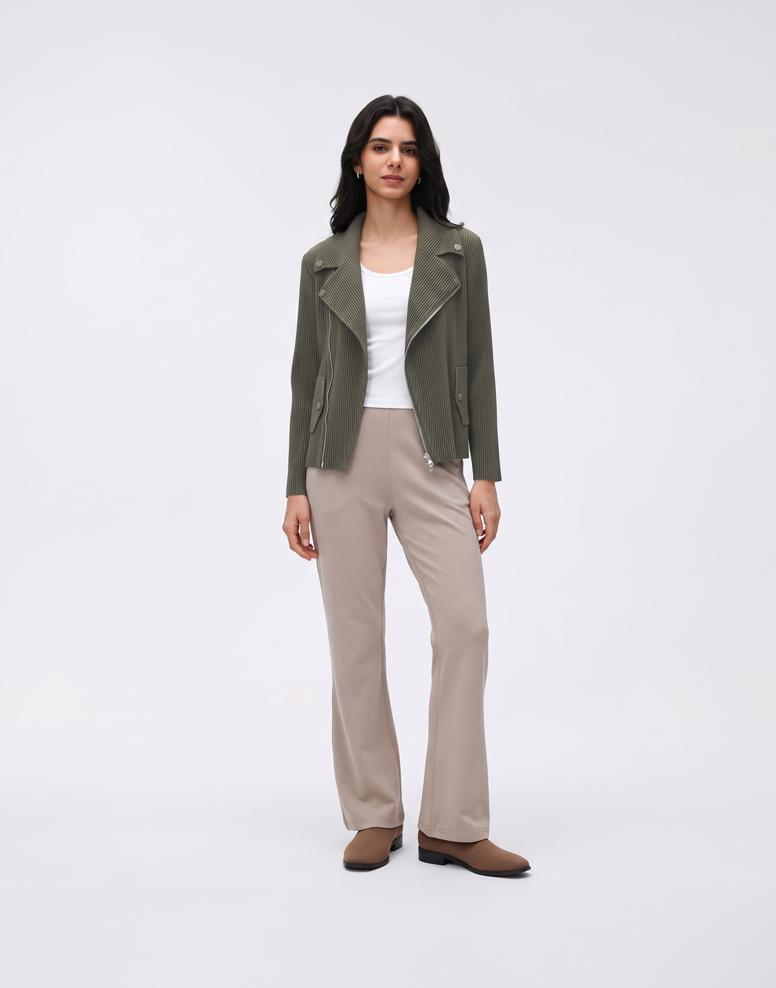 Wrinkle-Free, Breathable & Stretchy Free Size Biker Jacket With Pockets