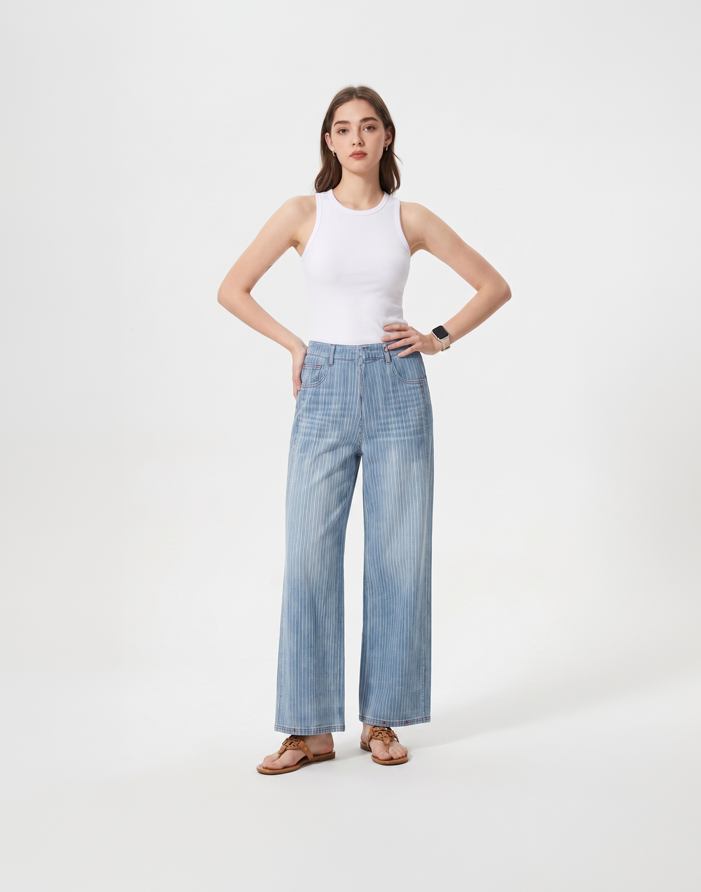 Cooling, Breathable & Stretchy Free Size Pleated Horizon Jeans With Pockets