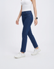 Cooling, Buttery Soft, Stretchy With Tummy Control Silhouette Straight Cut Denim Jeans With Pockets
