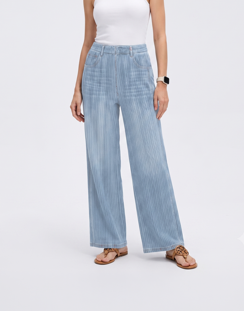 Cooling, Breathable & Stretchy Free Size Pleated Horizon Jeans With Pockets