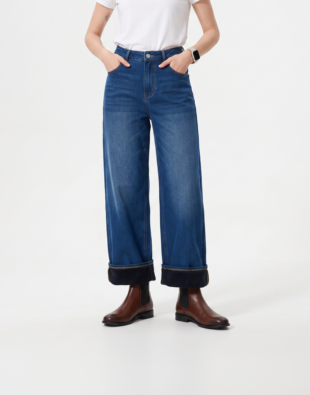 Buttery Soft, Stretchy & Breathable With Tummy Tucking Waistband Aspen Fleece Jeans