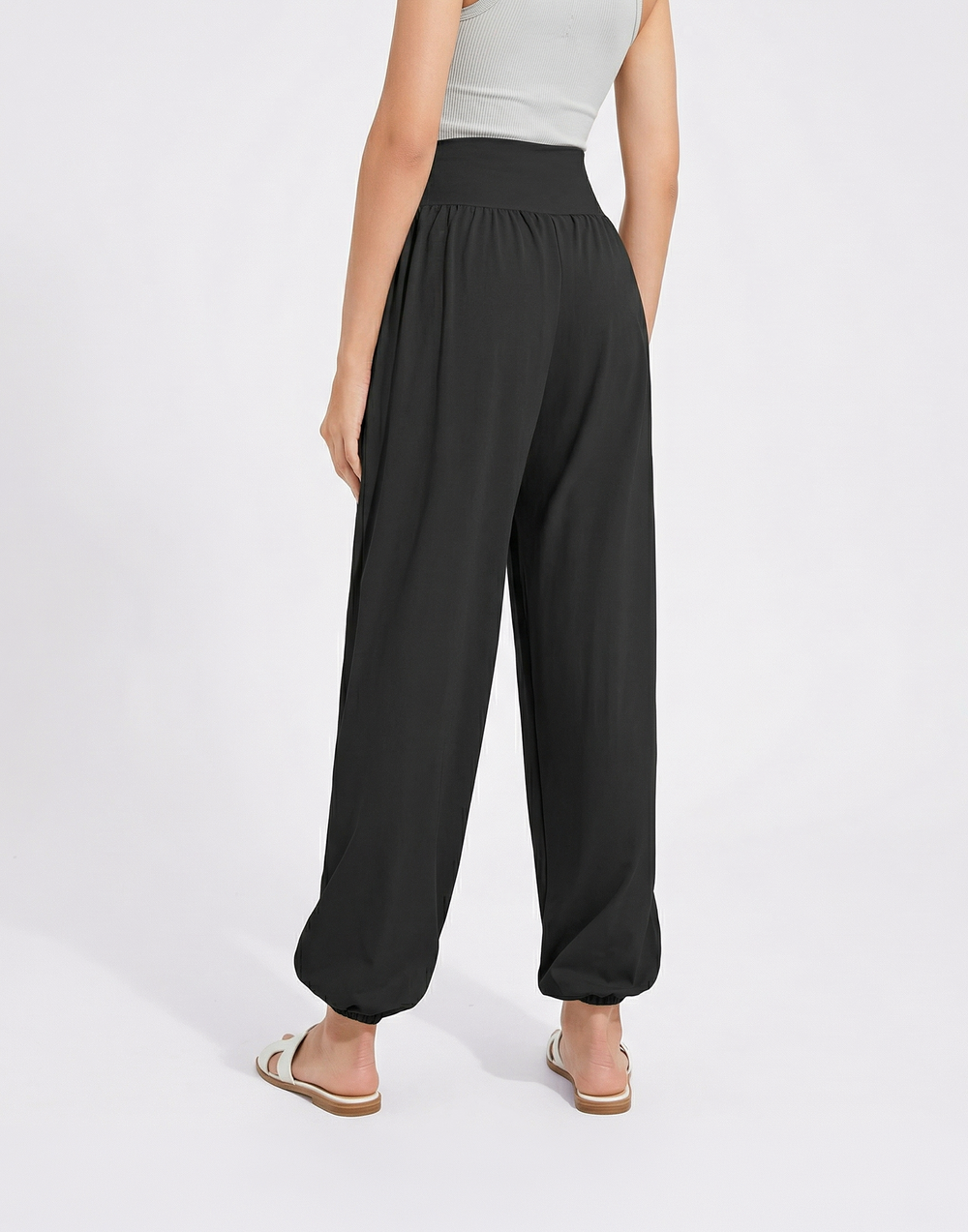 Buy 1, Get 1 Free - High-Waist Cooling & Silky Boho Joggers With Cuffs & Pockets