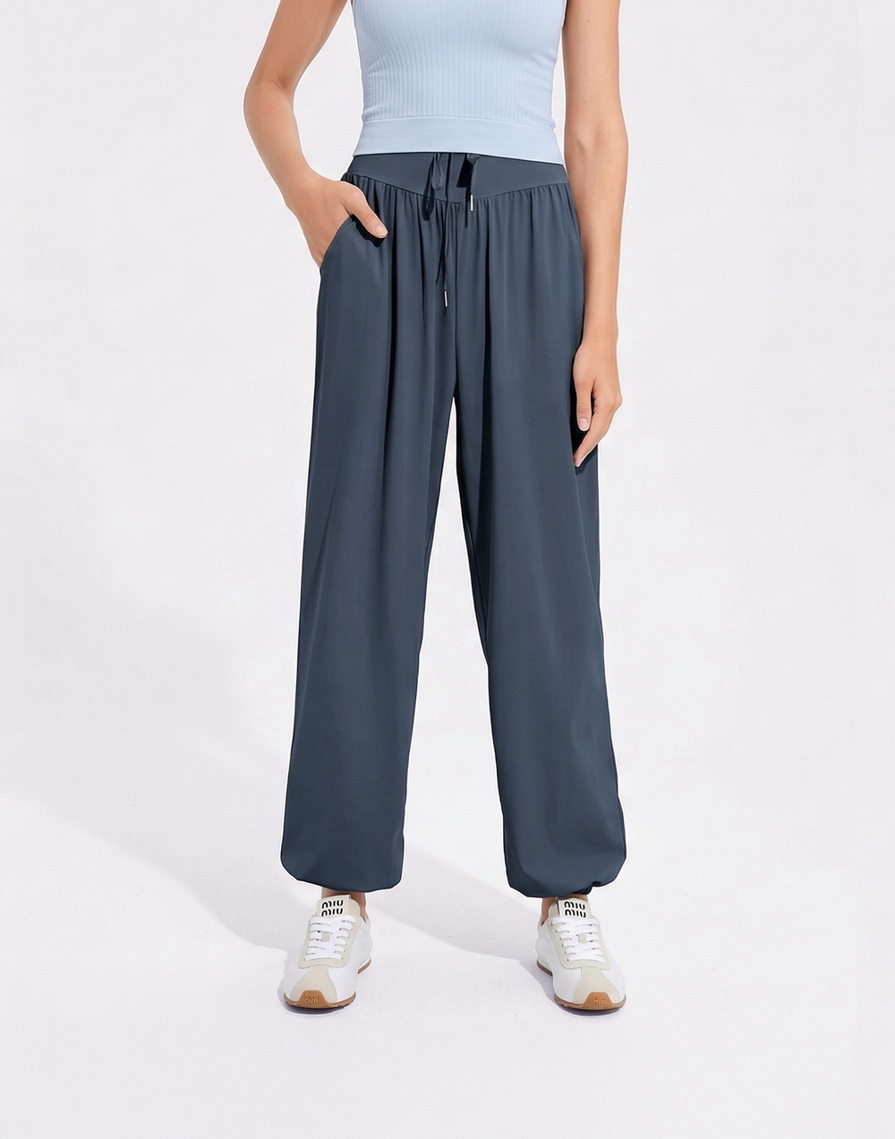 Buy 1, Get 1 Free - High-Waist Cooling & Silky Boho Joggers With Cuffs & Pockets