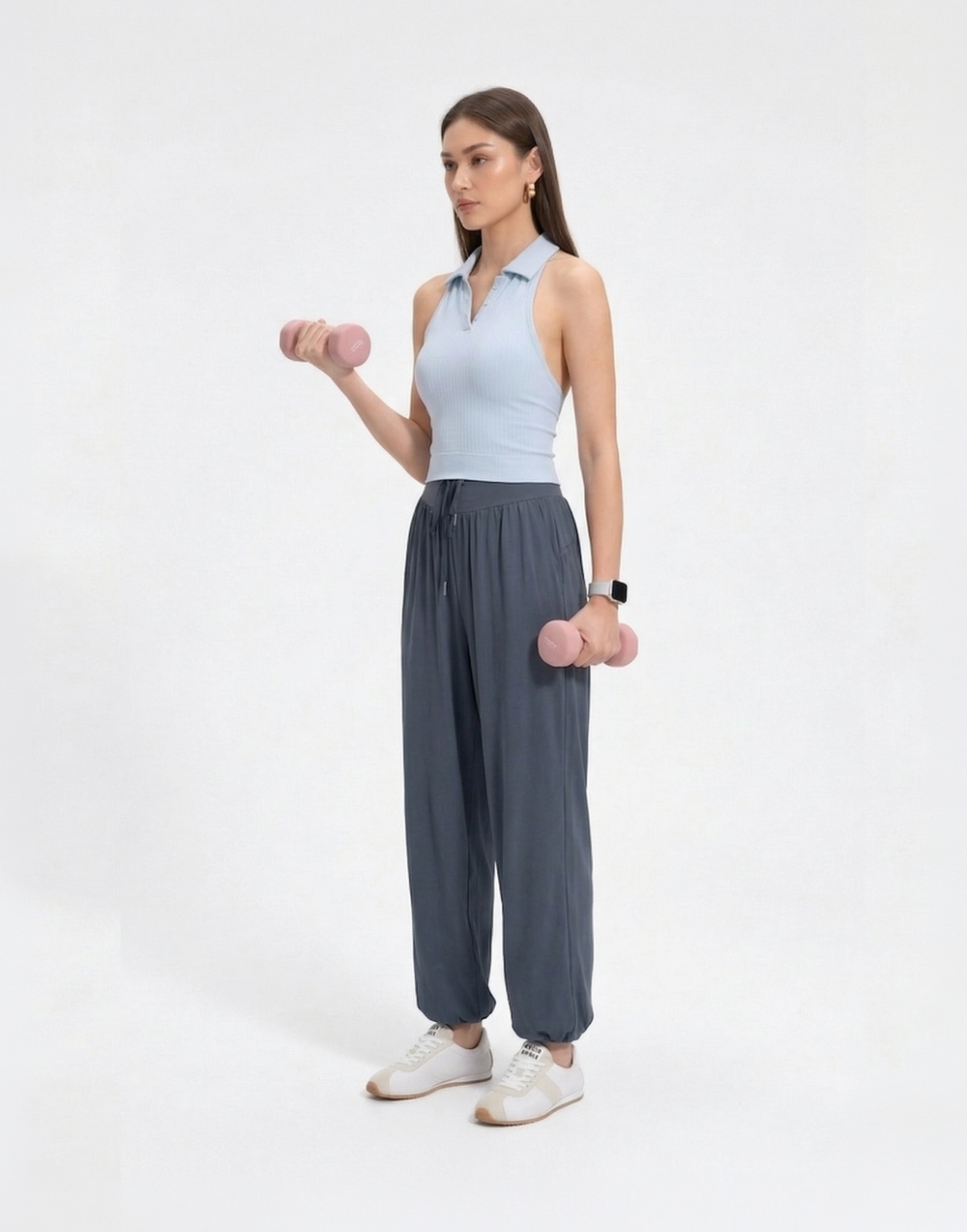 Buy 1, Get 1 Free - High-Waist Cooling & Silky Boho Joggers With Cuffs & Pockets